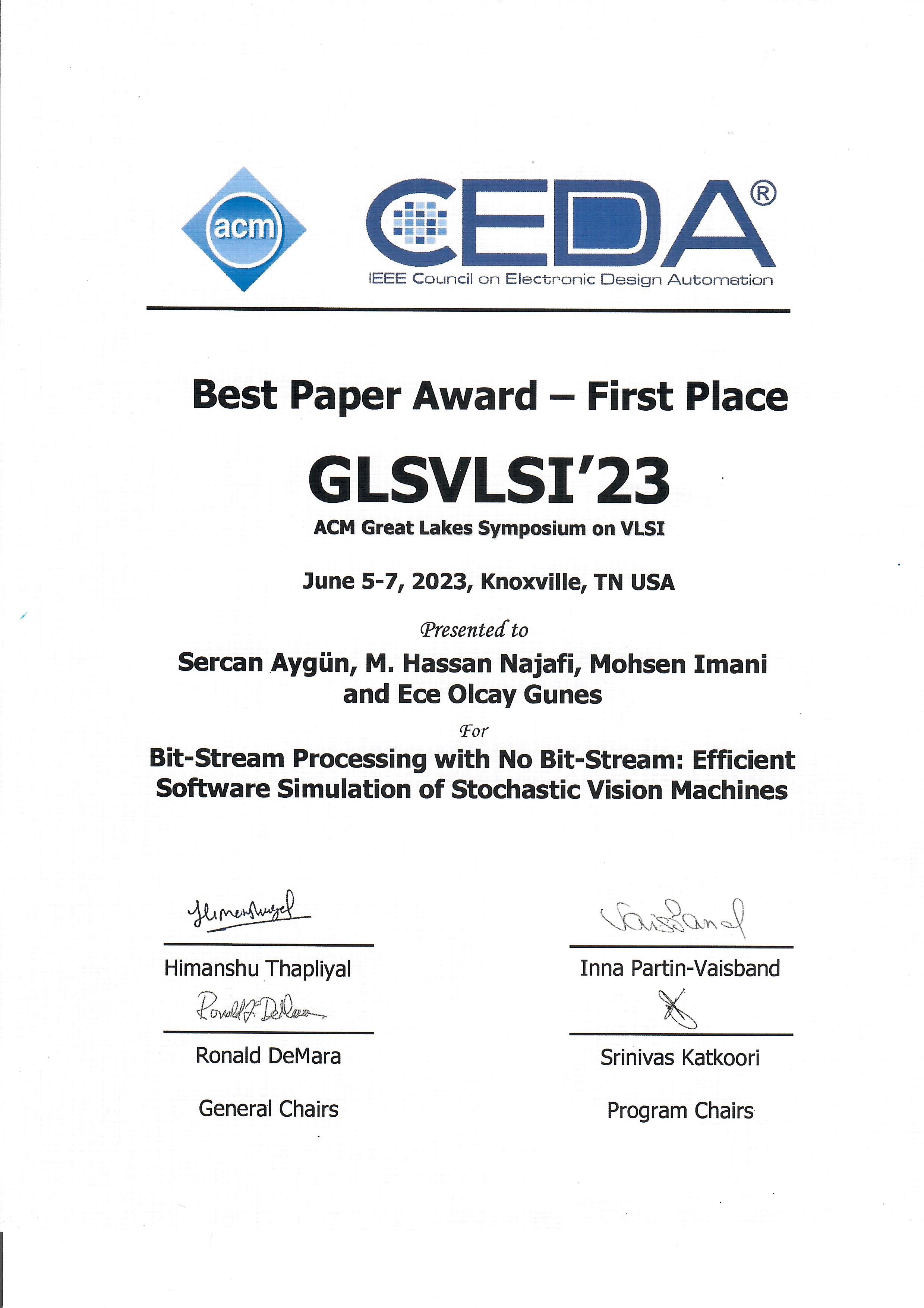 best_paper_award_GLSVLSI23